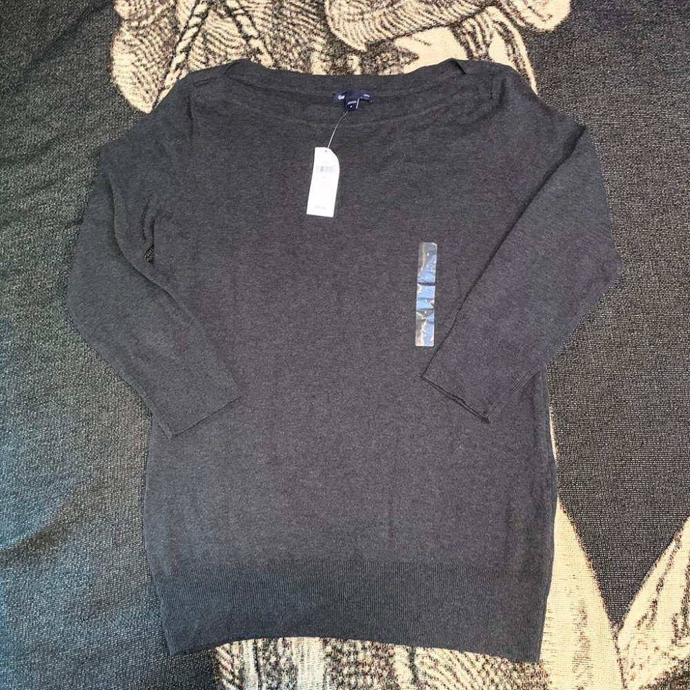 Womens Gap Boatneck 3/4 Sleeve Sweater